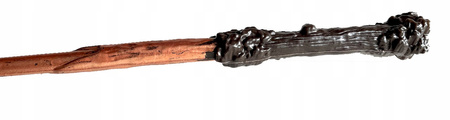 RÓŻDŻKA 44cm KRAWAT ZIELONY W PASKI OKULARY STRÓJ CZARODZIEJ MAGIK