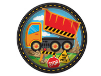 TALERZYKI PAPIEROWE PLAC BUDOWY 8SZT 23CM WYWROTKA