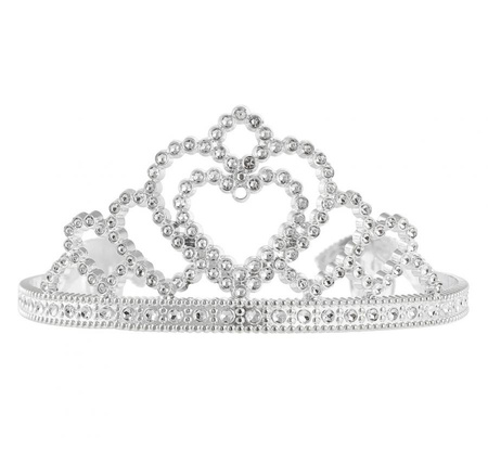DIADEM KSIĘŻNICZKI SREBRNY KORONA
