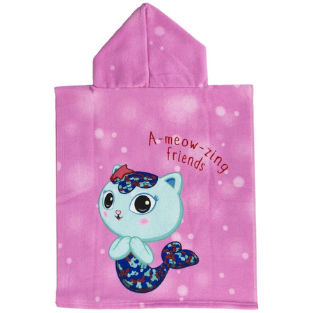 RĘCZNIK PONCZO 52x80cm KOCI DOMEK GABI PONCHO SZYBKOSCHNĄCE