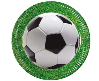 TALERZYKI PAPIEROWE PIŁKA FOOTBALL 8 SZT