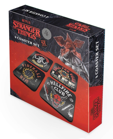 STRANGER THINGS 4 PODKŁADKI POD KUBEK HELLFIRE