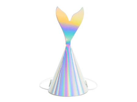 CZAPECZKI URODZINOWE SYRENKA OPALIZUJACE 18CM 6 SZT