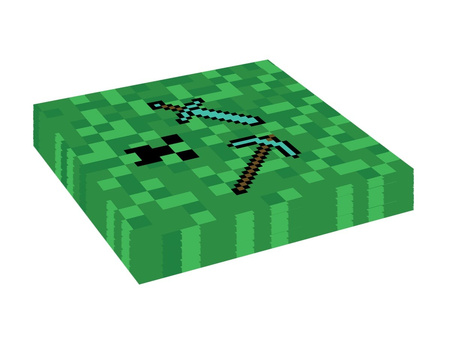 SERWETKI PAPIEROWE PIKSELE 20szt TNT KILOF CREEPER