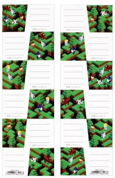 NAKLEJKI NA ZESZYT GAME PIKSELE MINE 12szt NALEPKI