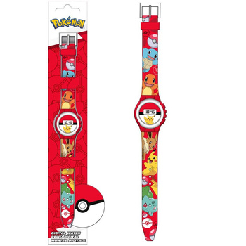 POKEMON ZEGAREK CYFROWY DLA DZIECKA PIKACHU POKEBALL
