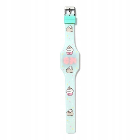 KOT PUSHEEN SILIKONOWY ZEGAREK CYFROWY MIĘTOWY FOODIE
