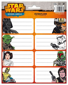 NAKLEJKI NA ZESZYT STAR WARS GWIEZDNE WOJNY OFICJALNE