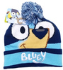 ZESTAW CZAPKA ZIMOWA PIESEK BLUEY Z POMPONEM + RĘKAWICZKI