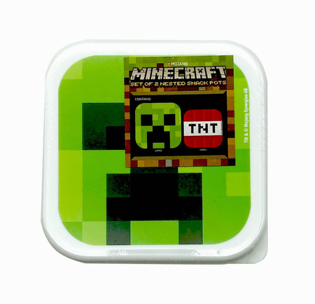 2x POJEMNIK MINECRAFT MINI ŚNIADANIÓWKA CREEPER I TNT
