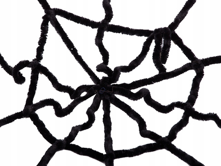 PAJĘCZYNA CZARNA 90x90cm DO WYSTROJU NA HALLOWEEN OZDOBA