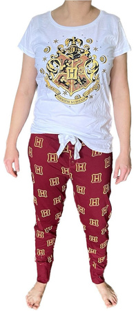 PIŻAMA DAMSKA HARRY POTTER HOGWARTS BORDO L