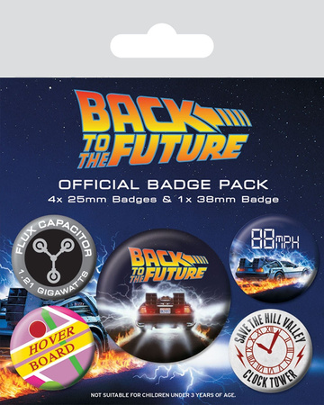 OFICJALNE PRZYPINKI BACK TO THE FUTURE DELOREAN 5szt