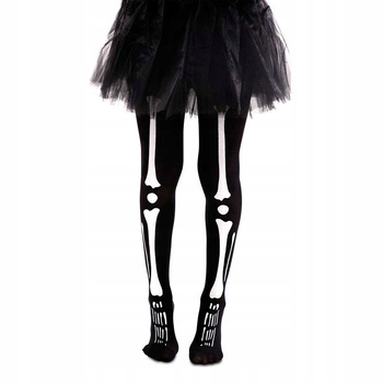 RAJSTOPY DLA DZIECI KOŚCI DO STROJU ŚMIERĆ KOSTUCHA HALLOWEEN