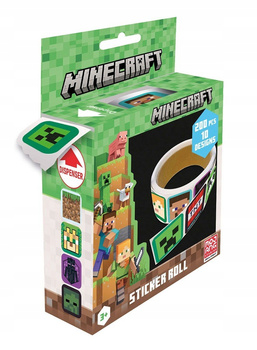 NAKLEJKI NA ROLCE MOTYWACYJNE MINECRAFT ORYGINALNE GRUPOERIK 200 SZT.