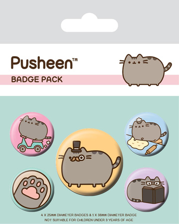 PRZYPINKI PUSHEEN FANCY 5szt KOTY