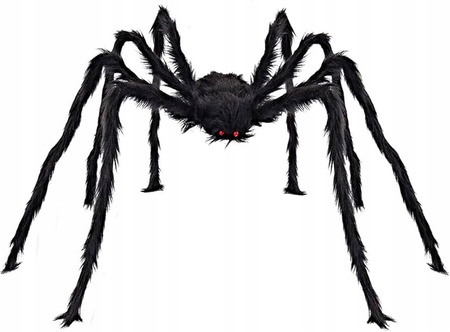 PAJĄK HALLOWEEN TARANTULA DUŻA XXL DŁUGIE NOGI + PAJĘCZYNA PLUSZOWA 90cm
