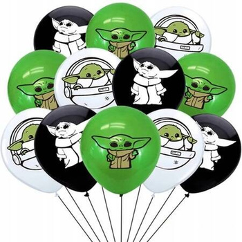 BALONY MANDALORIAN GROGU YODA STAR WARS 12szt