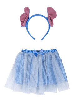 STRÓJ KOSTIUM STITCH OPASKA Z USZAMI SPÓDNICZKA