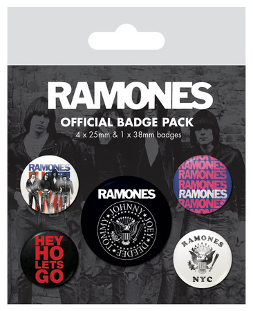 OFICJALNE PRZYPINKI RAMONES 5szt