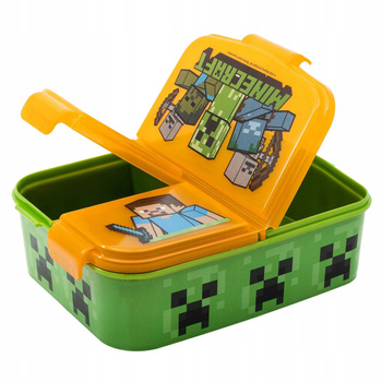 ŚNIADANIÓWKA LUNCHBOX MINECRAFT CREEPER Z PRZEGRODAMI