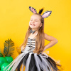 ZESTAW DO STROJU ZEBRA PLUSZOWA OPASKA Z USZAMI OGON MUSZKA