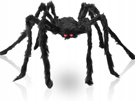 PAJĄK HALLOWEEN TARANTULA DUŻA XXL DŁUGIE NOGI + PAJĘCZYNA PLUSZOWA 90cm