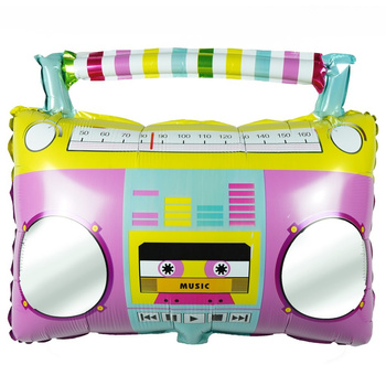 BALON FOLIOWY BOOMBOX NA IMPREZE LATA 80 90 DISCO