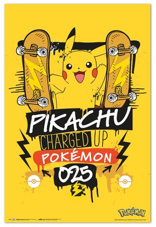 PLAKAT POKEMON PIKACHU CHARGED UP 61x91,5cm