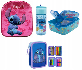 PLECAK PIÓRNIK Z WYPOSAŻENIEM BIDON ŚNIADANIÓWKA STITCH STICZ ZESTAW
