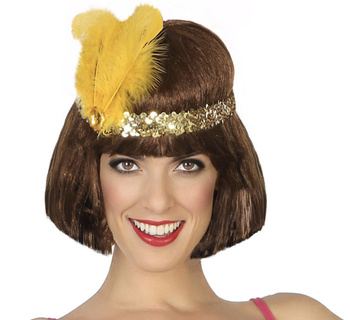 OPASKA LATA 20ste RETRO CHARLESTON ZŁOTA ŻÓŁTA KABARET