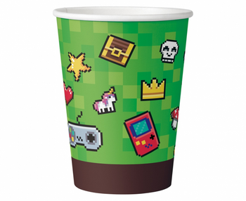KUBECZKI PAPIEROWE PIKSELE GAME ON 6szt