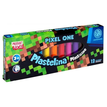 PLASTELINA ASTRA PIXEL ONE 15g 12 KOLORÓW PIKSEL - 1 ZESTAW