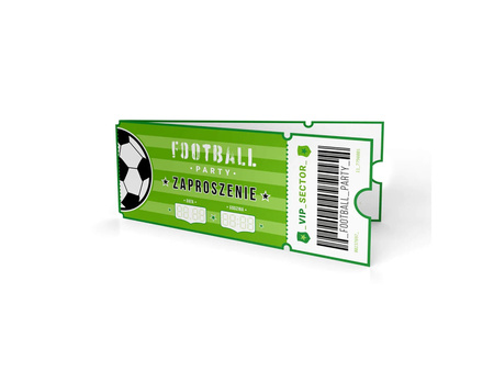 ZAPROSZENIA URODZINOWE PIŁKA NOŻNA FOOTBALL 6SZT