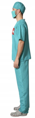 STRÓJ KOSTIUM LEKARZ DOKTOR DLA DOROSŁYCH M / L + STRZYKAWKA XL
