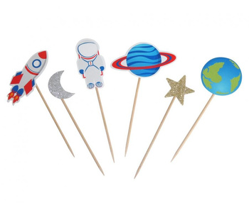 PIKERY TOPPERY NA TORT KOSMOS 12 SZT ASTRONAUTA