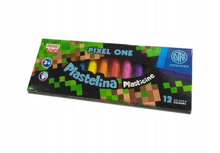 PLASTELINA ASTRA PIXEL ONE 15g 12 KOLORÓW PIKSEL - 1 ZESTAW