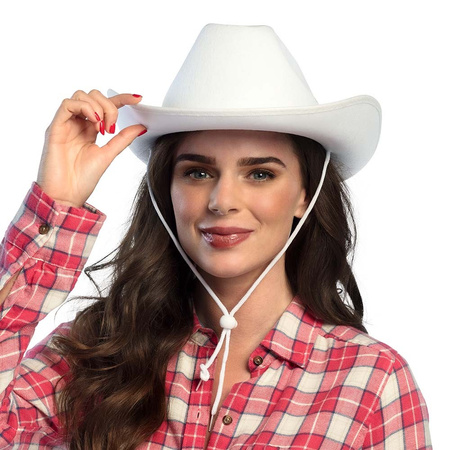 KAPELUSZ KOWBOJSKI BIAŁY KOWBOJ KOWBOJKA RODEO TEXAS