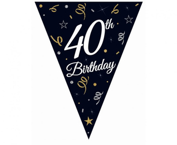 BANER URODZINOWY GIRLANDA 40 STE URODZINY