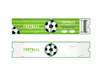 ZAPROSZENIA URODZINOWE PIŁKA NOŻNA FOOTBALL 6SZT