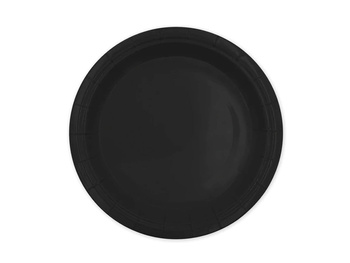 TALERZYKI PAPIEROWE 6szt 18cm CZARNE