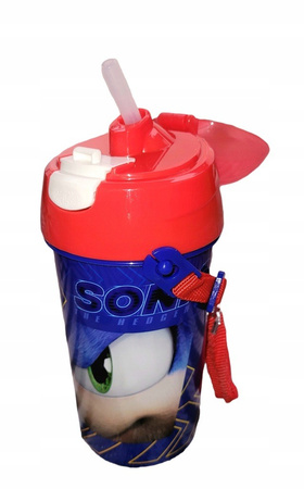 BIDON SONIC Z RURKĄ PRZYKRYWKĄ I PASKIEM DO SZKOŁY ORYGINALNY