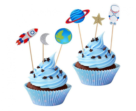 PIKERY TOPPERY NA TORT KOSMOS 12 SZT ASTRONAUTA