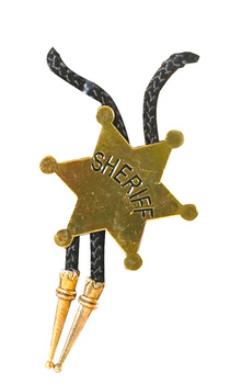 NASZYJNIK ZŁOTA ODZNAKA GWIAZDA SZERYFA KOWBOJ