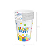 KUBECZKI PAPIEROWE KLOCKI 220ML 6SZT BLOCK PARTY