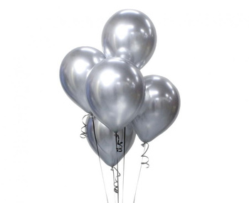BALONY SREBNE 5szt 30cm