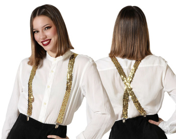 SZELKI CEKINOWE DO SPODNI ZŁOTE 2,5cm DO STROJU DISCO