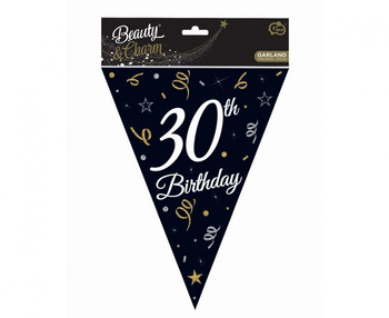 BANER URODZINOWY GIRLANDA 30 STE URODZINY 28x270cm