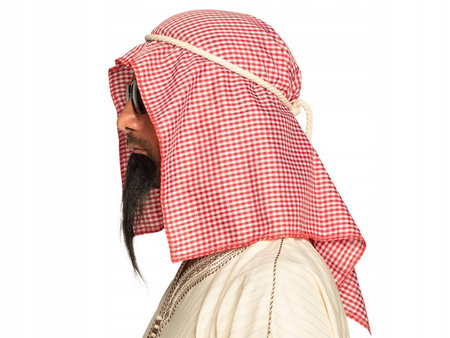 ZESTAW ARAB SZEJK STRÓJ PRZEBRANIE TURBAN OKULARY BRODA