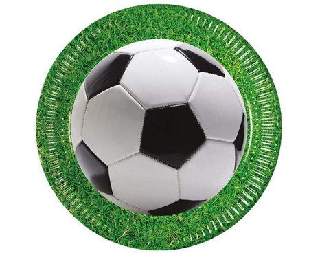TALERZYKI PAPIEROWE PIŁKA FOOTBALL 8 SZT